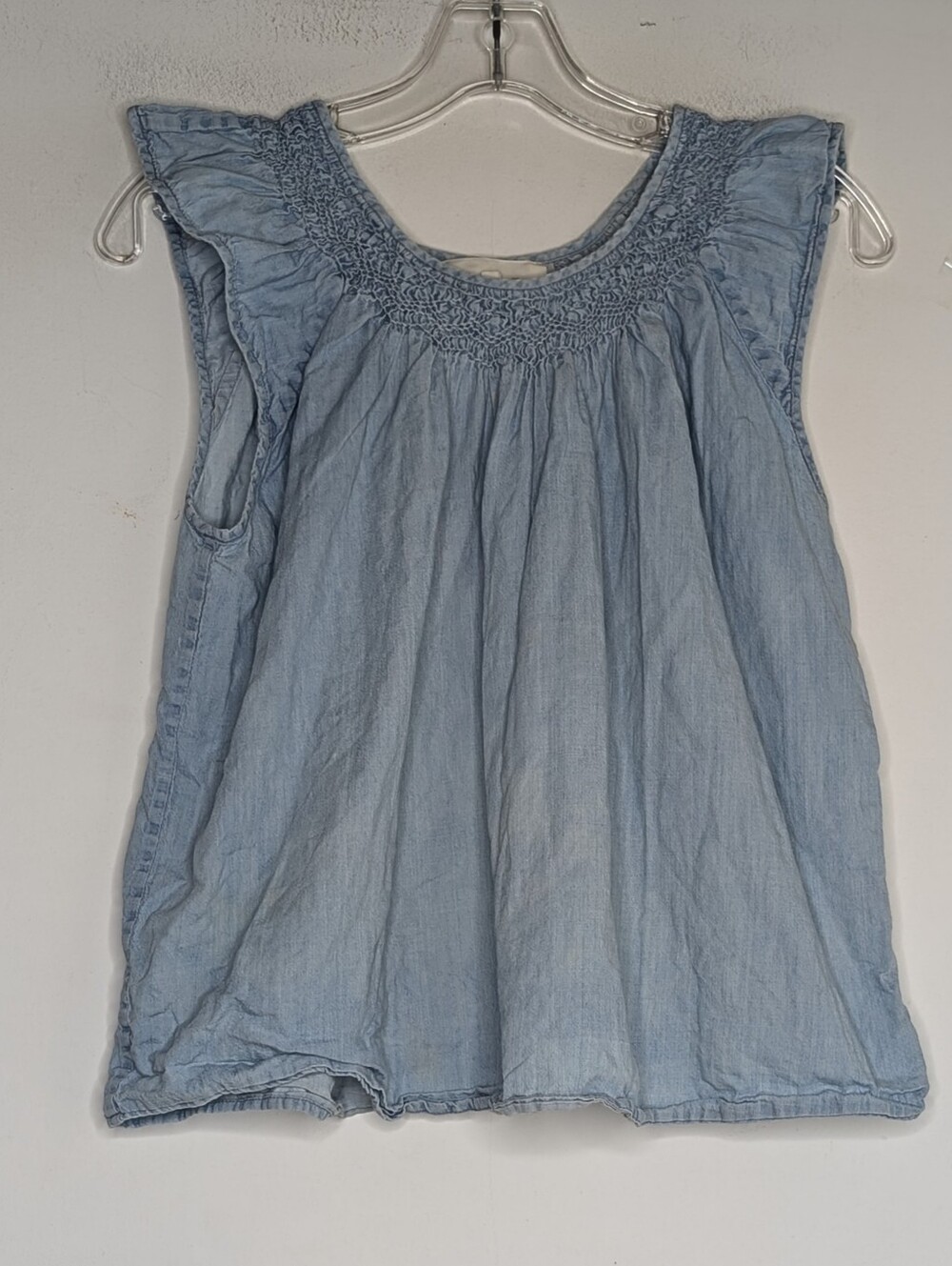 The Great. Chambray Sleeveless top
